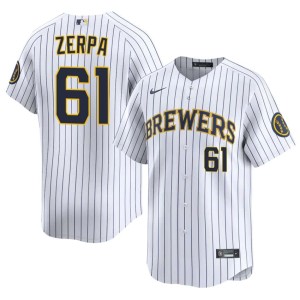 The Crew #61 White Embroidery Men Angel Zerpa Jersey 215271-938