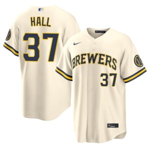 MIL Popular Cream #37 DL Hall Men's Jersey 430082-578