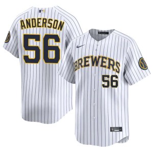The Brew Crew Grant Anderson Mens White Stitched #56 Jersey 393510-225
