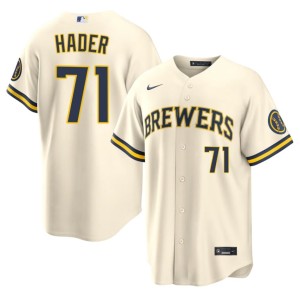 The Brew Crew #71 Men Cream Replica Josh Hader Jersey 916669-289