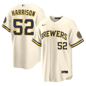 Brewers 2026-27 #52 Cream Mens Kyle Harrison Jerseys 997621-762