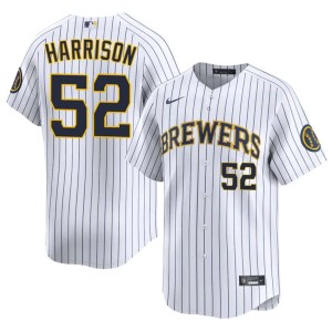 Los Cerveceros Mens #52 White Authentic Kyle Harrison Jerseys 952713-663