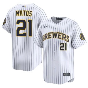 Milwaukee #21 Luis Matos White Player Mens Jersey 325650-950
