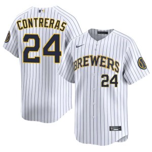 The Brew Crew New #24 White Men William Contreras Jersey 543313-423