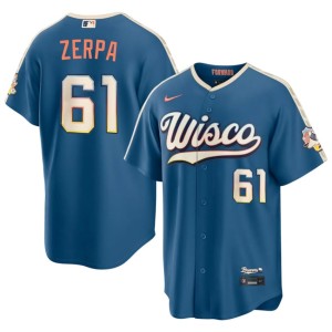 The True Blue Brew Crew #61 Blue 2026-27 City Connect Men's Angel Zerpa Jersey 245308-201