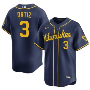 The Brew Crew Men Navy Joey Ortiz #3 2026-27 Jersey 546447-249