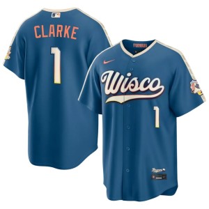 The True Blue Brew Crew #1 City Connect Blue Official Taylor Clarke Men Jersey 810496-655
