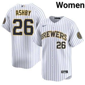 Milwaukee Womens White Aaron Ashby Embroidery #26 Jersey 905067-605