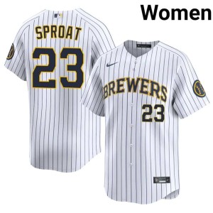 Los Cerveceros Brandon Sproat Womens White Game #23 Jersey 136431-375
