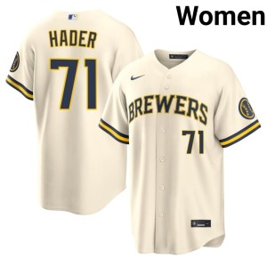 Los Cerveceros Limited #71 Cream Josh Hader Women's Jersey 852022-618