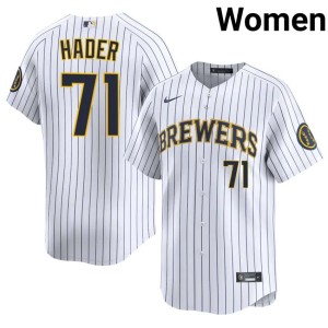 The Crew Popular #71 Josh Hader White Women's Jersey 124118-187
