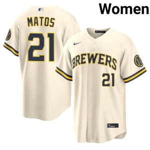 Milwaukee Womens #21 Cream Luis Matos Replica Jersey 421252-710