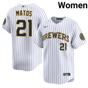 MIL Brewers Womens White Luis Matos Limited #21 Jersey 727418-161
