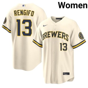 MIL #13 Cream Women's Luis Rengifo New Jersey 194679-754