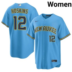The Beermakers Embroidery Rhys Hoskins Light Blue #12 Womens Jerseys 857247-333
