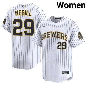 Milwaukee Authentic Women's Trevor Megill #29 White Jersey 744032-744