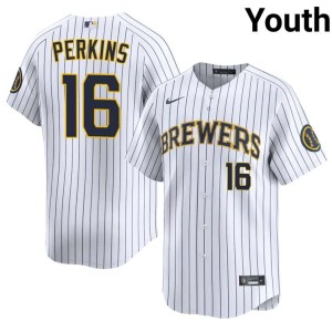 The Beermakers White Replica Youth Blake Perkins #16 Jersey 307622-736