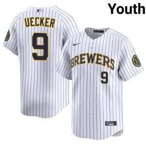 MIL Brewers White Youth Bob Uecker #9 MLB Jerseys 345633-231