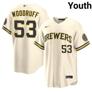 Los Cerveceros Cream Youth Limited #53 Brandon Woodruff Jerseys 872546-672