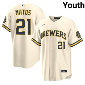 Los Cerveceros Cream Youth Luis Matos #21 New Jersey 236183-103