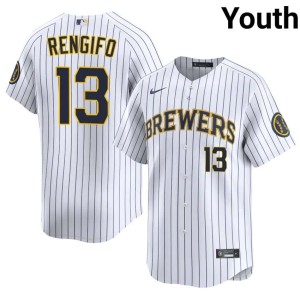 Brewer Nation #13 Replica Luis Rengifo White Youth Jersey 403730-286