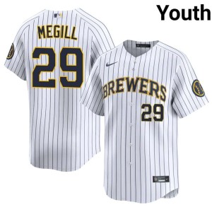 Milwaukee White New Youth Trevor Megill #29 Jersey 216187-177