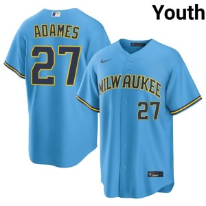 The Crew Light Blue #27 Willy Adames Youth Game Jersey 151354-328