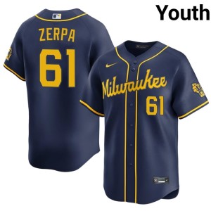 Los Cerveceros #61 Navy Angel Zerpa Youth 2026-27 Jersey 969083-641