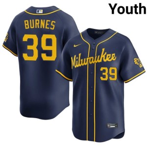 Los Cerveceros Navy #39 Youth Corbin Burnes New Jersey 543421-288