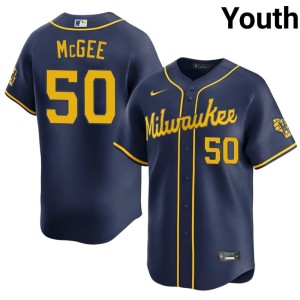 Milwaukee #50 Navy Replica Youth Easton McGee Jersey 385121-687