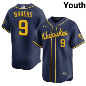 The Brew Crew Navy #9 Jake Bauers 2026 Youth Jersey 874302-508