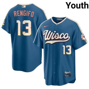 The Brew Crew Blue Luis Rengifo City Connect MLB Youth #13 Jersey 627165-208