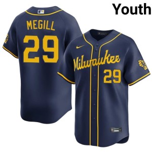 MIL Brewers #29 Trevor Megill 2026-27 Youth Navy Jersey 604695-415